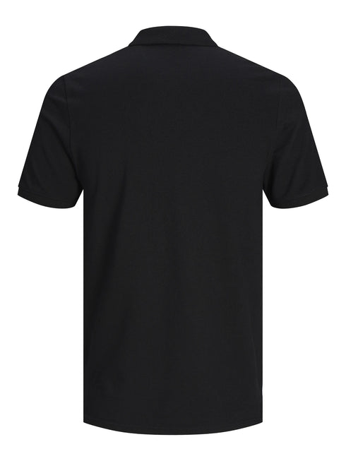 JACK & JONES PLAIN POLO SHIRT | BLACK