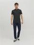JACK & JONES PLAIN POLO SHIRT | BLACK