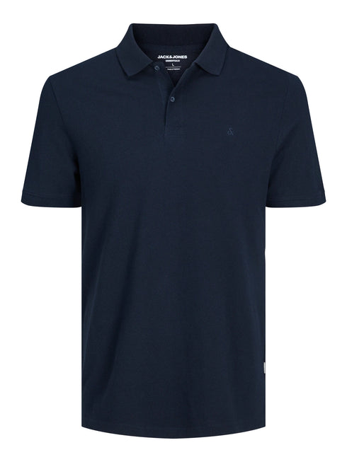 JACK & JONES PLAIN POLO SHIRT | BLUE