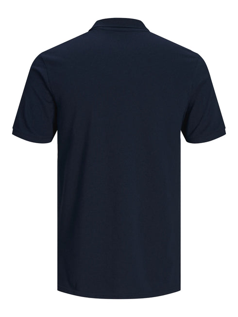 JACK & JONES PLAIN POLO SHIRT | BLUE