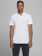 MEN'S POLO SHIRT JACK & JONES SLIM FIT SHORT SLEEVE EMBROIDERY LOGO | WHITE