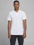 MEN'S POLO SHIRT JACK & JONES SLIM FIT SHORT SLEEVE EMBROIDERY LOGO | WHITE