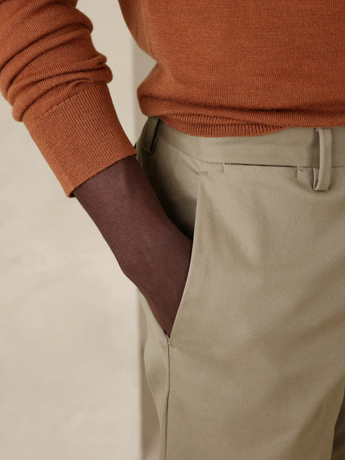 Khaki Banana Republic Athletic Rapid chino pants, stylish and comfortable.