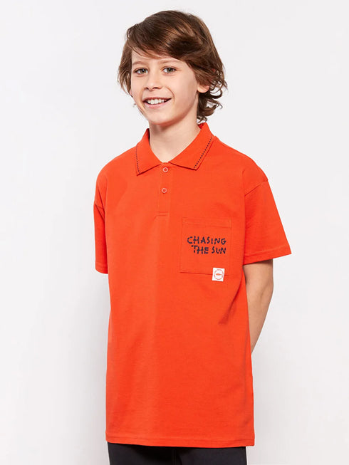 LC WAIKIKI BOYS POLO SHIRT PRINTED KIDS | ORANGE
