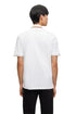 HUGO BOSS REGULAR FIT LOGO-PATCH POLO SHIRT IN COTTON MERERISED | WHITE