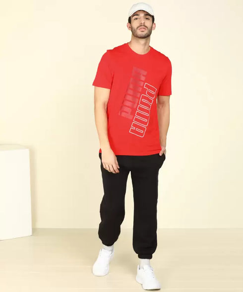 PUMA LOGO MEN REGULAR FIT T-SHIRT | RED