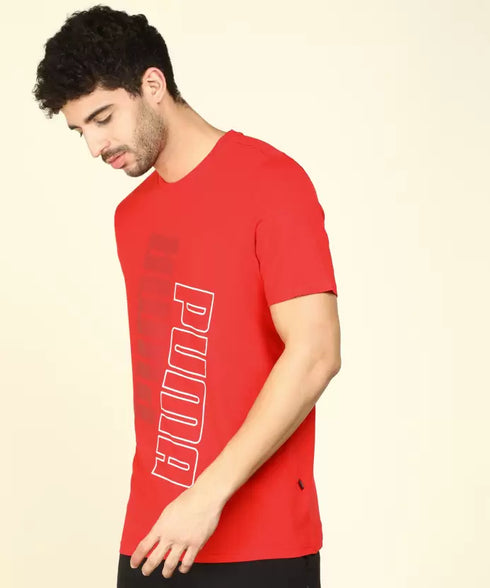 PUMA LOGO MEN REGULAR FIT T-SHIRT | RED