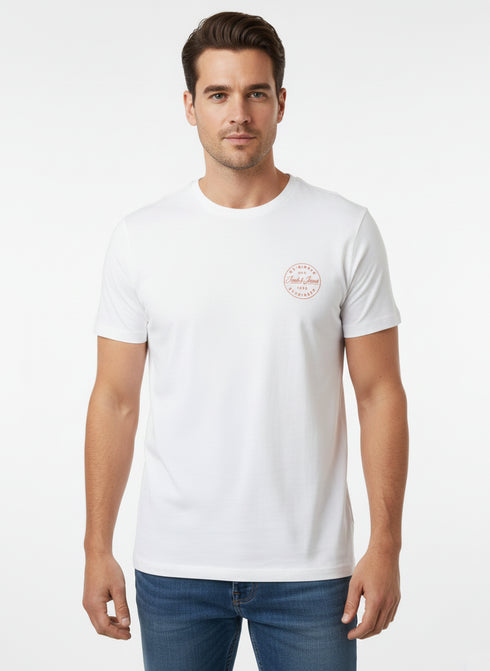 JACK & JONES MEN’S PREMIUM ROUND NECK T-SHIRT | WHITE