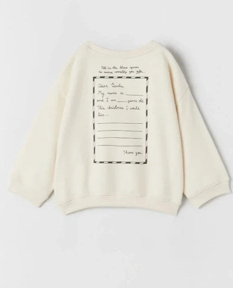 ZARA GRAPHIC SWEATSHIRT CREAM | KIDS