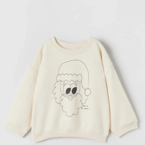ZARA GRAPHIC SWEATSHIRT CREAM | KIDS