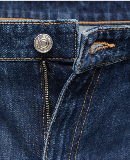 MANGO MID WAIST LOOSE FIT JEANS FOR WOMEN | BLUE