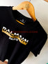 Balmain Paris premium black men's t shirt with a sleek round neck design.