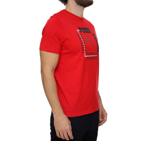 PUMA LOGO MEN REGULAR FIT T-SHIRT | RED