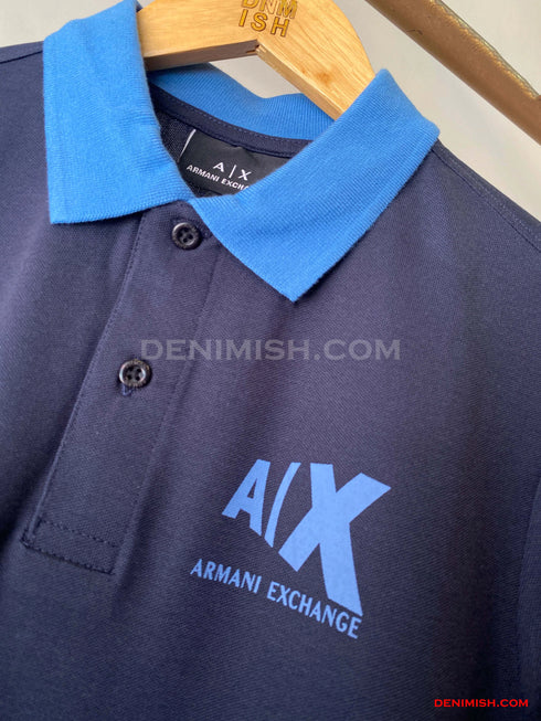 navy logo print polo shirt – stylish and premium.