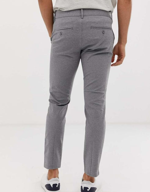 ONLY & SONS SLIM TAPERED FIT PANT | GREY