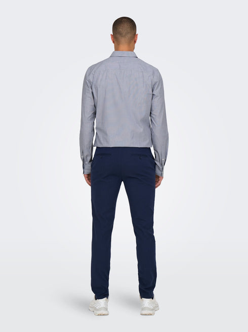 ONLY & SONS ONSMARK SLIM FIT TROUSER | BLUE / DARK NAVY