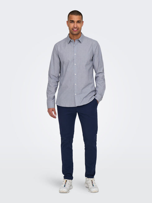 ONLY & SONS ONSMARK SLIM FIT TROUSER | BLUE / DARK NAVY