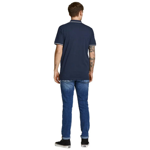Jack & Jones Tons Navy Polo Shirt – Short Sleeve & Stylish