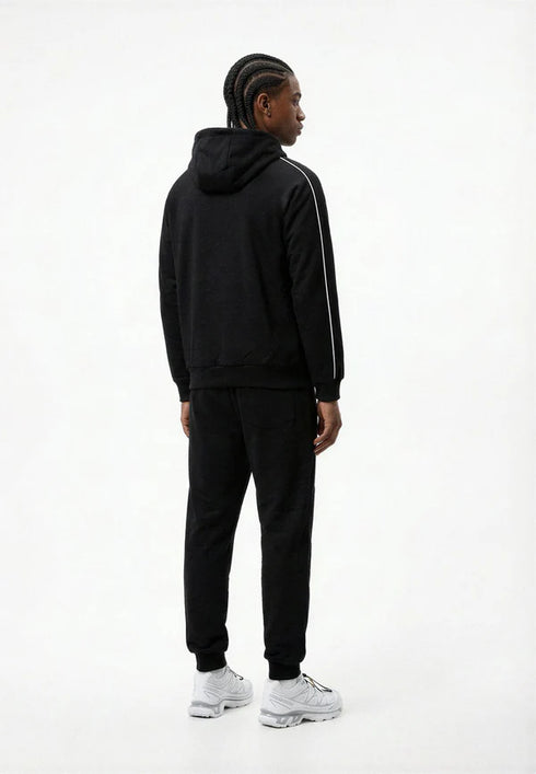 PULL & BEAR STRAIGHT TRACKPANT TROUSERS | BLACK