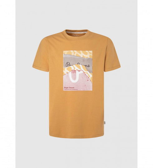 PEPE JEANS- KENELM SLIM FIT COTTON T-SHIRT | DARK YELLOW