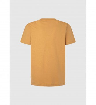 PEPE JEANS- KENELM SLIM FIT COTTON T-SHIRT | DARK YELLOW