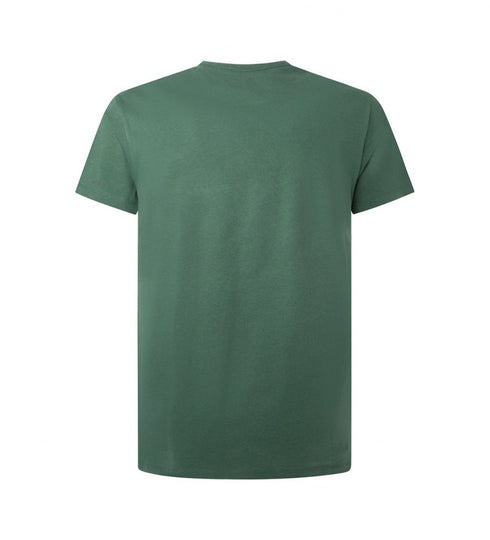 PEPE JEANS-COTTON T-SHIRT WITH PRINTED LOGO | CASTING GREEN