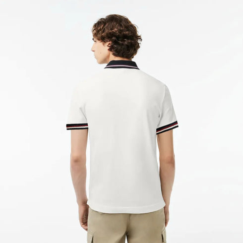 LACOSTE MEN SLIM FIT CLASSIC STRIPED POLO SHIRT | WHITE