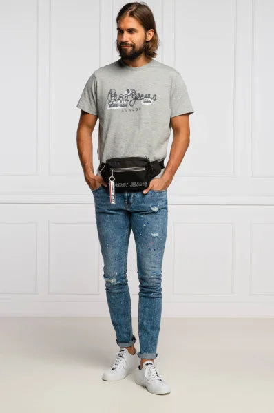 PEPE JEANS CENTER LOGO REGULAR FIT - T-SHIRT-GREY
