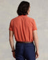 POLO RALPH LAUREN THE ICONIC CUSTOM SLIM FIT MESH POLO | COLLEGE ORANGE