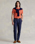 POLO RALPH LAUREN THE ICONIC CUSTOM SLIM FIT MESH POLO | COLLEGE ORANGE