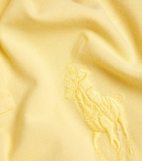 RALPH LAUREN - CLASSIC SLIM FIT BIG PONY MESH POLO SHIRT | YELLOW
