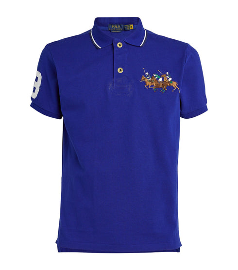 RALPH LAUREN CUSTOM FIT TRIPLE PONY POLO | ROYAL BLUE