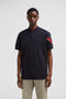 MONCLER Tricolor Polo Shirt - Navy, premium cotton men's polo shirt