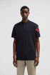 MONCLER Tricolor Polo Shirt - Navy, premium cotton men's polo shirt