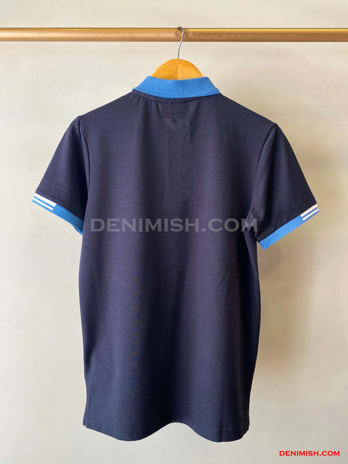 navy logo print polo shirt – stylish and premium.