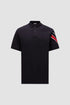 MONCLER Tricolor Polo Shirt - Navy, premium cotton men's polo shirt