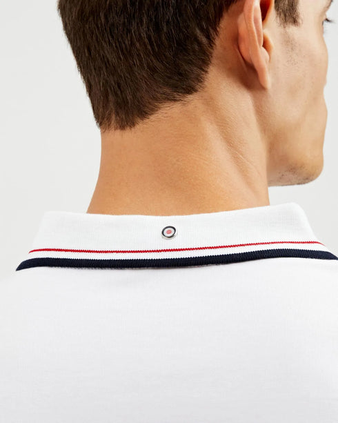 Ben Sherman Supima white polo shirt with a classic design.