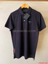PRADA PIQUE MEN'S PLAIN TRIANGLE LOGO POLO | NAVY