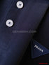 PRADA PIQUE MEN'S PLAIN TRIANGLE LOGO POLO | NAVY
