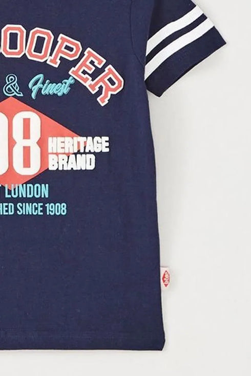 Lee Cooper Boys' T-Shirt in Blue – Soft cotton tee for kids. Trendy, comfortable, and perfect for everyday wear. Shop premium Lee Cooper t-shirts now!
