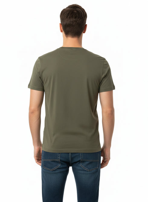 PEPE JEANS COTTON T-SHIRT WITH PRINTED LOGO | OLIVE GREEN