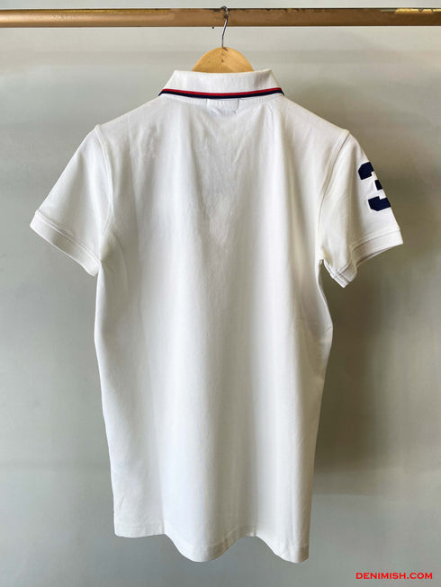 RALPH LAUREN CUSTOM FIT TRIPLE PONY POLO | WHITE