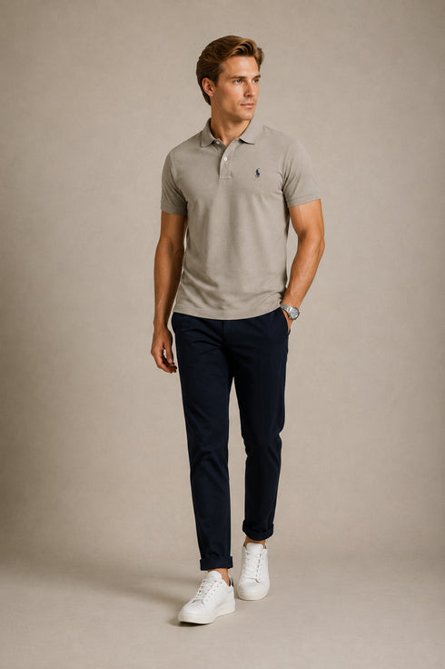 POLO RALPH LAUREN THE ICONIC CUSTOM SLIM FIT MESH POLO | SAGE GREEN