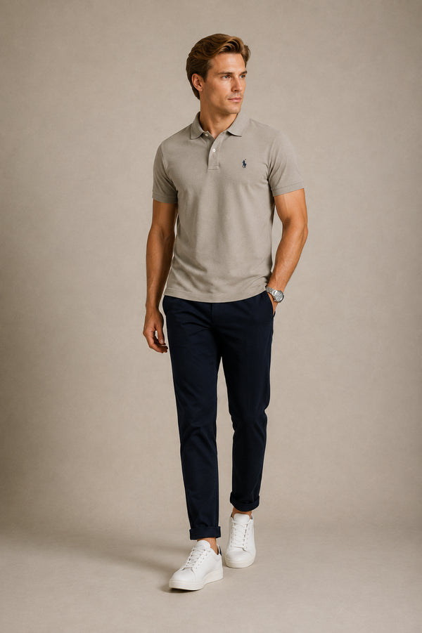 POLO RALPH LAUREN THE ICONIC CUSTOM SLIM FIT MESH POLO | SAGE GREEN