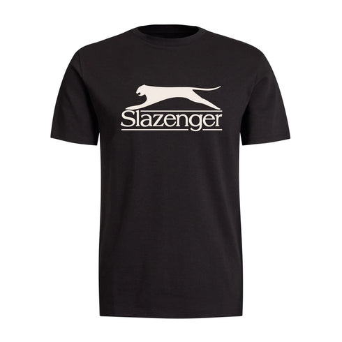 SLAZENGER LOGO PLAIN T-SHIRT | BLACK