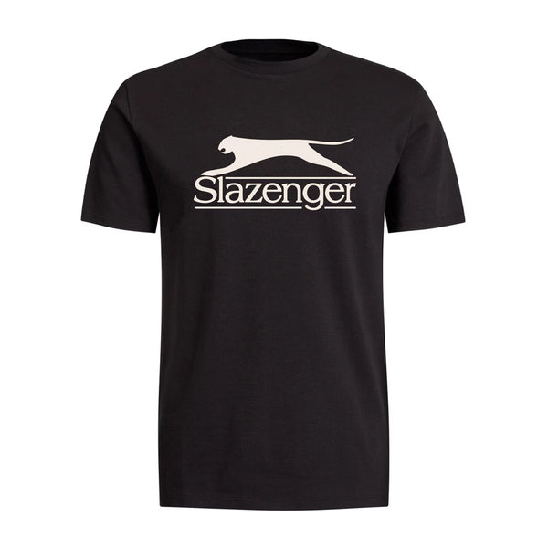 SLAZENGER LOGO PLAIN T-SHIRT | BLACK