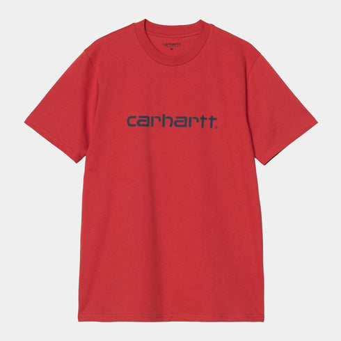 CARHARTT WIP S/S RELAXED FIT SHORT SLEEVE SCRIPT T-SHIRT | RED
