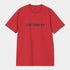 CARHARTT WIP S/S RELAXED FIT SHORT SLEEVE SCRIPT T-SHIRT | RED