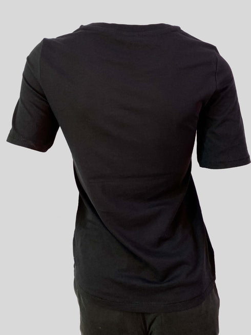 S.OLIVER BE NICE TO THE PLANET PRINT WOMEN T-SHIRT | BLACK