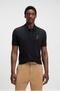 BURBERRY EKD-EMBROIDERED COTTON-BLEND POLO SHIRT | DARK NAVY